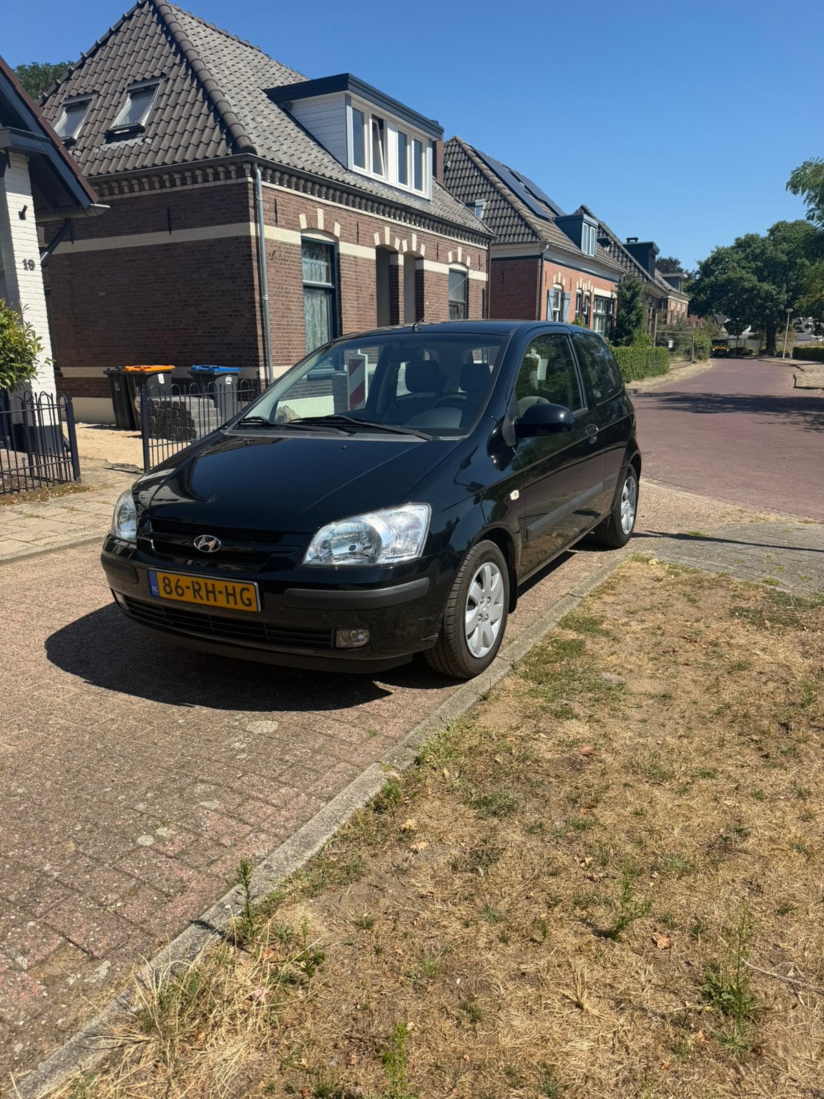 Hyundai Getz 1.6 3DRS 2005 Zwart, Auto's, Hyundai, Voorwielaandrijving, 40 €/maand, 1599 cc, 4 cilinders