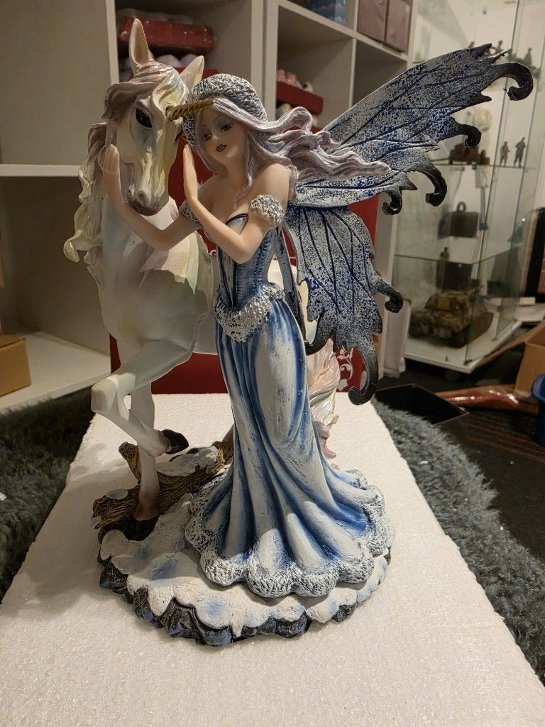 beeld elf met eenhoorn, Ophalen of Verzenden, Nieuw, Fantasy