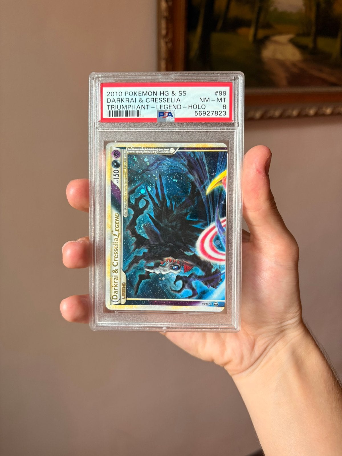 PSA 8 Darkrai &cresselia 99/102 pokemon kaart 2010 vintage, Ophalen of Verzenden, Zo goed als nieuw
