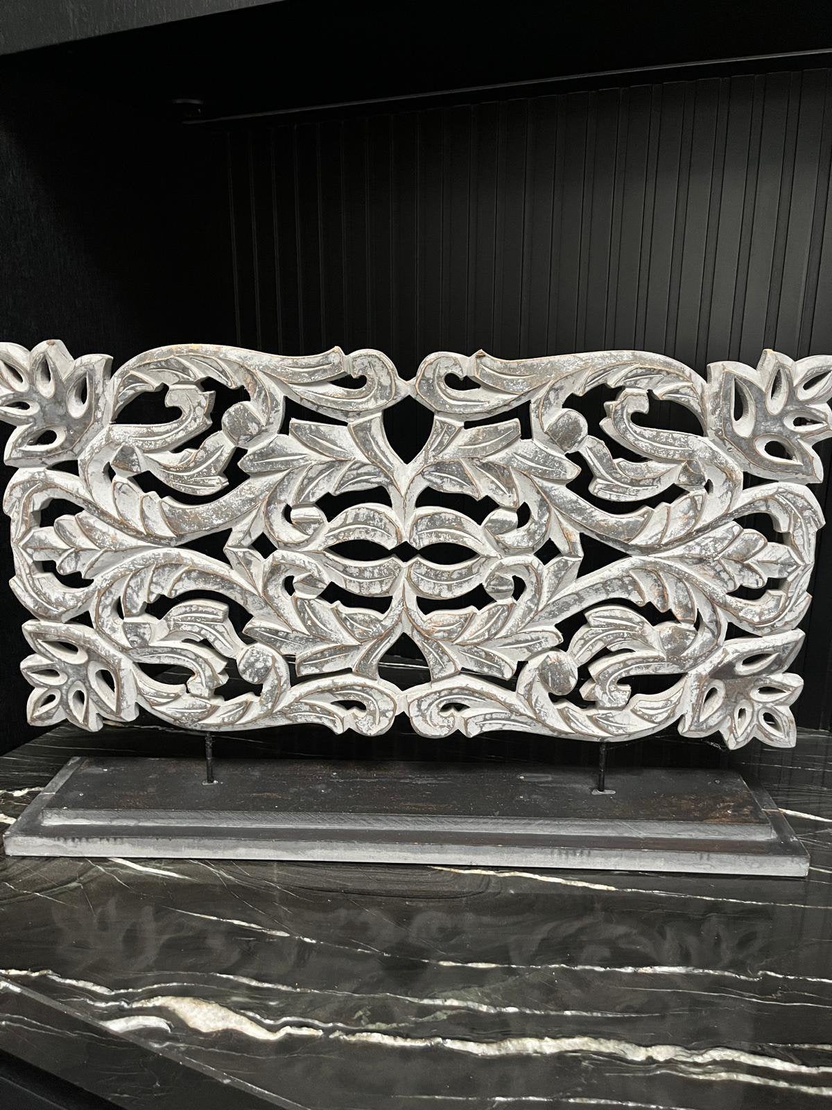 Brocante staand ornament grijs, Ophalen