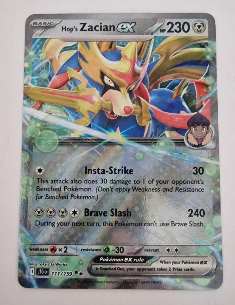 Hop's Zacian  EX Pokémon Kaart 111/159, Ophalen of Verzenden, Nieuw, Losse kaart, Foil