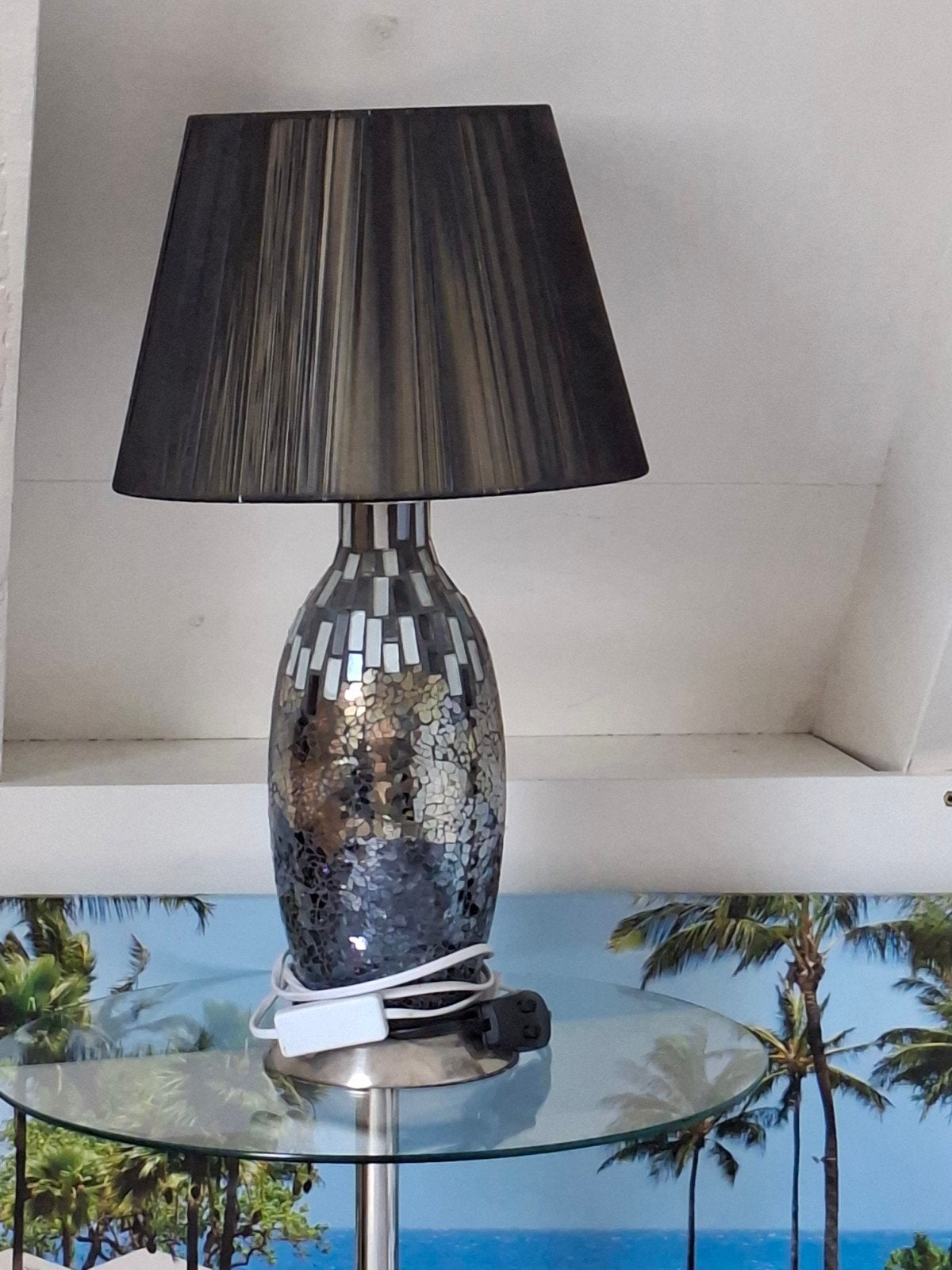 Tafel lamp mozaiek met verlichting, Ophalen of Verzenden
