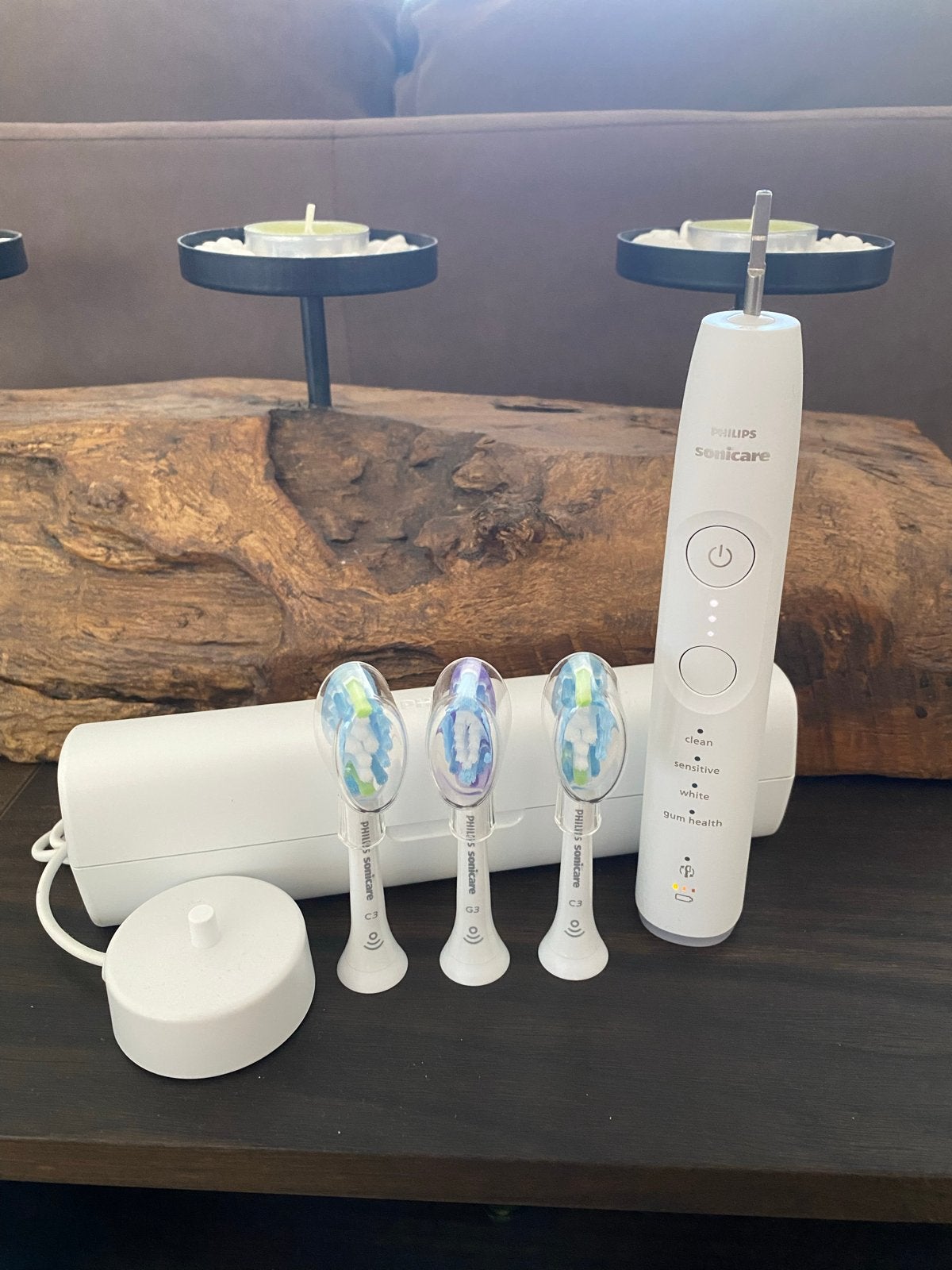 Philips Sonicare elektrische tandenborstel met accessoires, Ophalen of Verzenden, Zo goed als nieuw, Mondverzorging