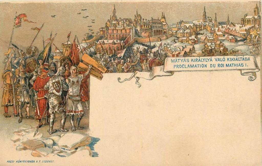 381-216-041 Proclamation du roi Mathias I, Verzamelen, Ansichtkaarten | Buitenland, Overig Europa, Voor 1920, Verzenden