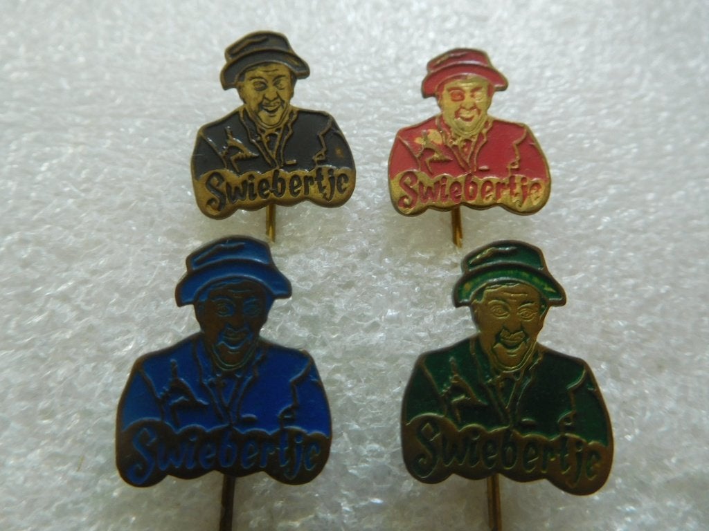 4 kleuren speldjes Swiebertje samen voor 1 euro, Verzenden, Zo goed als nieuw, Overige onderwerpen