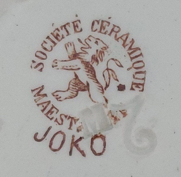 Société Céramique Maastricht JOKO - 4 kop en schotels, Antiek en Kunst, Antiek | Servies los, Ophalen of Verzenden