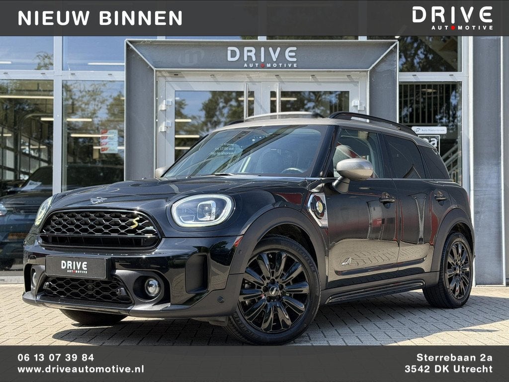 MINI Countryman 1.5 Cooper S E ALL4 |Pano|Black optic, Auto's, Mini, Automaat, Gebruikt, Countryman, Leder en Stof