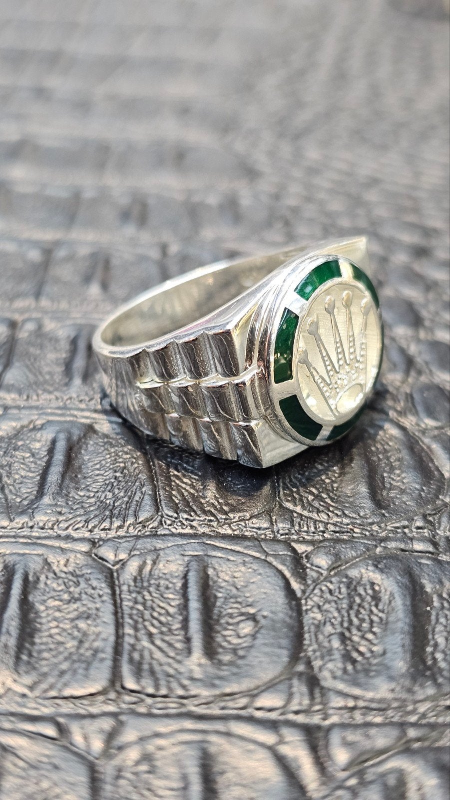 Prachtige zilver Kroon ring, Heer, Nieuw, Ophalen of Verzenden, Zilver