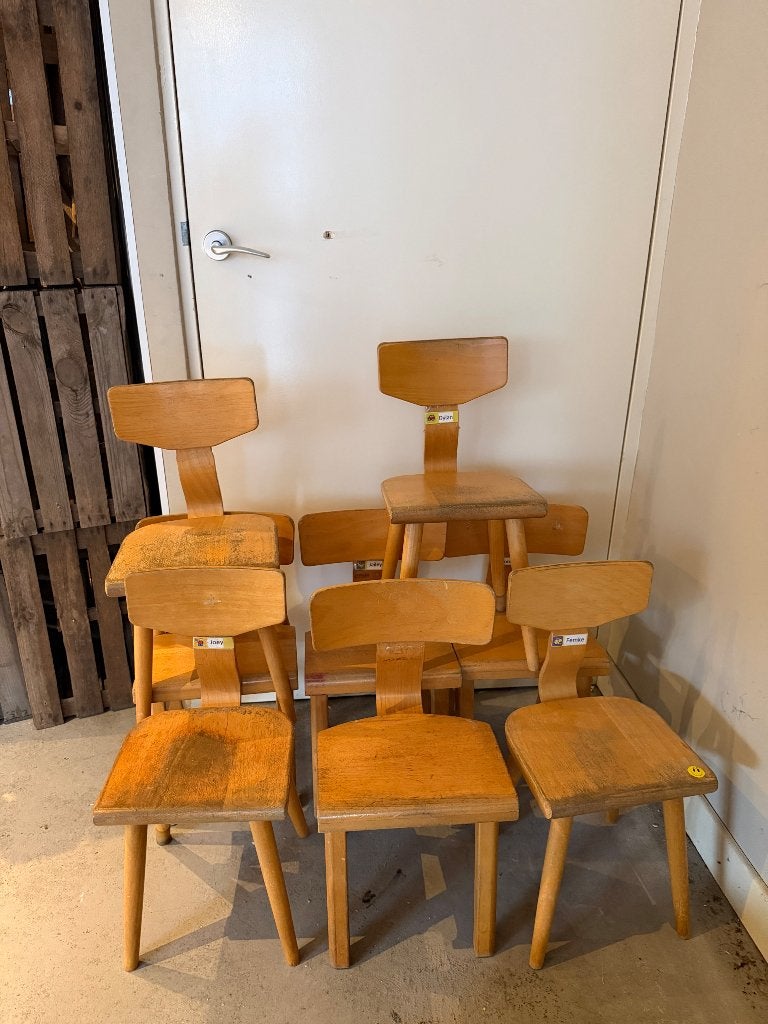 Kinder/peuter stoelen, Huis en Inrichting, Stoelen, Ophalen, Gebruikt, Bruin, Vijf, Zes of meer stoelen