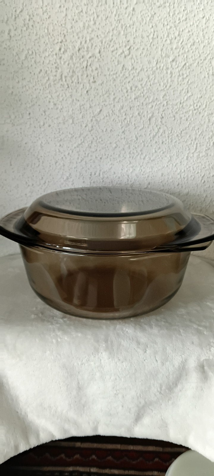 Arcopal Rookglas Ovenschaal met Deksel Jaren '70/'80, Antiek en Kunst, Ophalen of Verzenden
