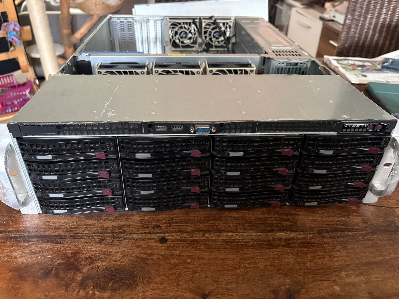 3U SuperMicro chassi met PSU en Raid kaart, Computers en Software, Ophalen, Zo goed als nieuw, 2 tot 3 Ghz