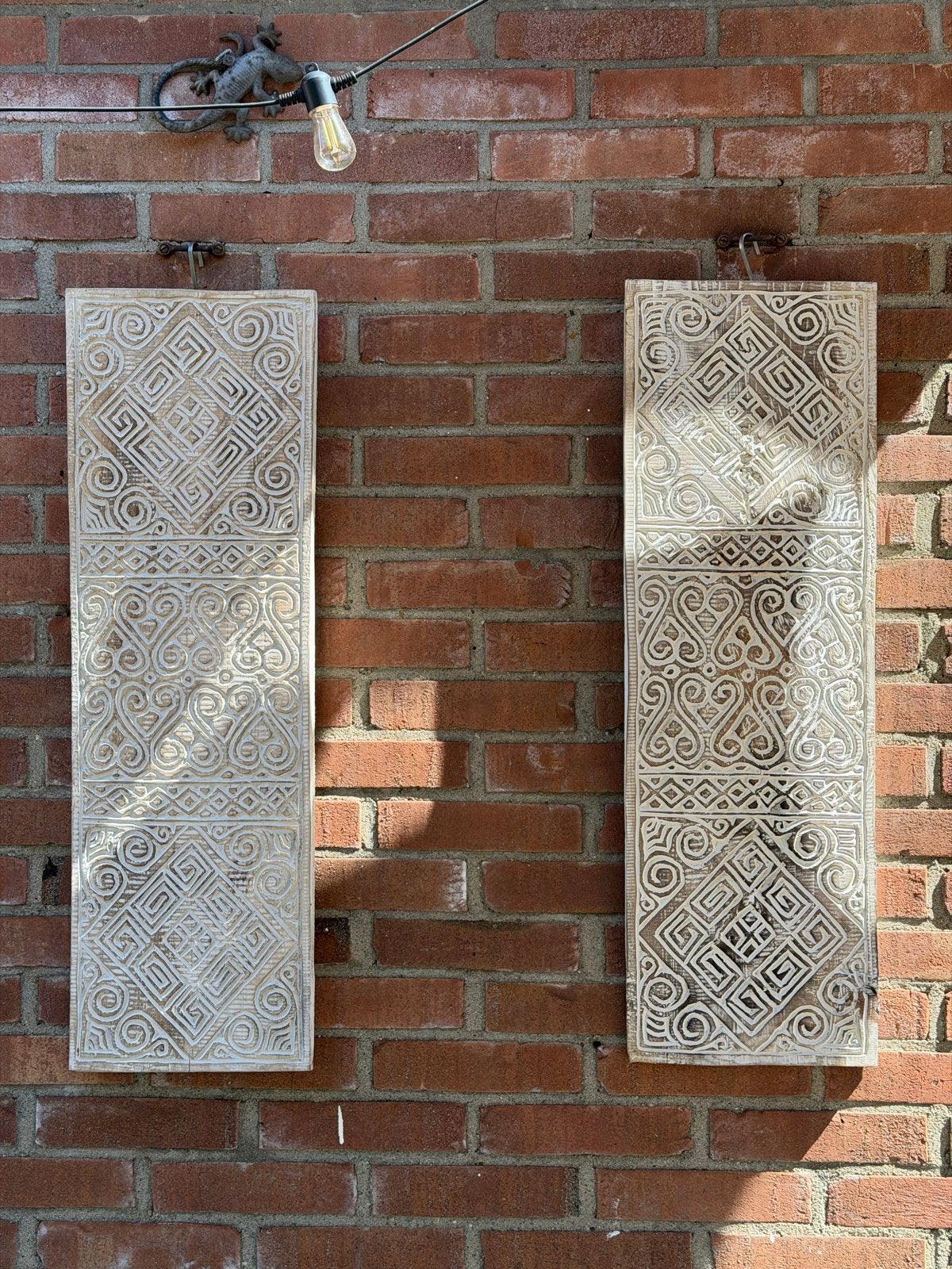 Wandplanken/schilderijen Ibiza Outdoor White Wash, Ophalen, Gebruikt, Boho, Hout