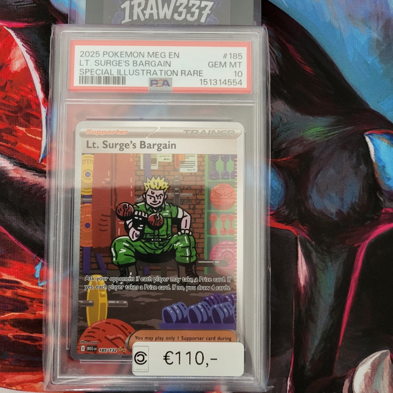 Pokemon Lt. Surge's Bargain PSA 10 GEM MT, Ophalen of Verzenden, Nieuw, Losse kaart