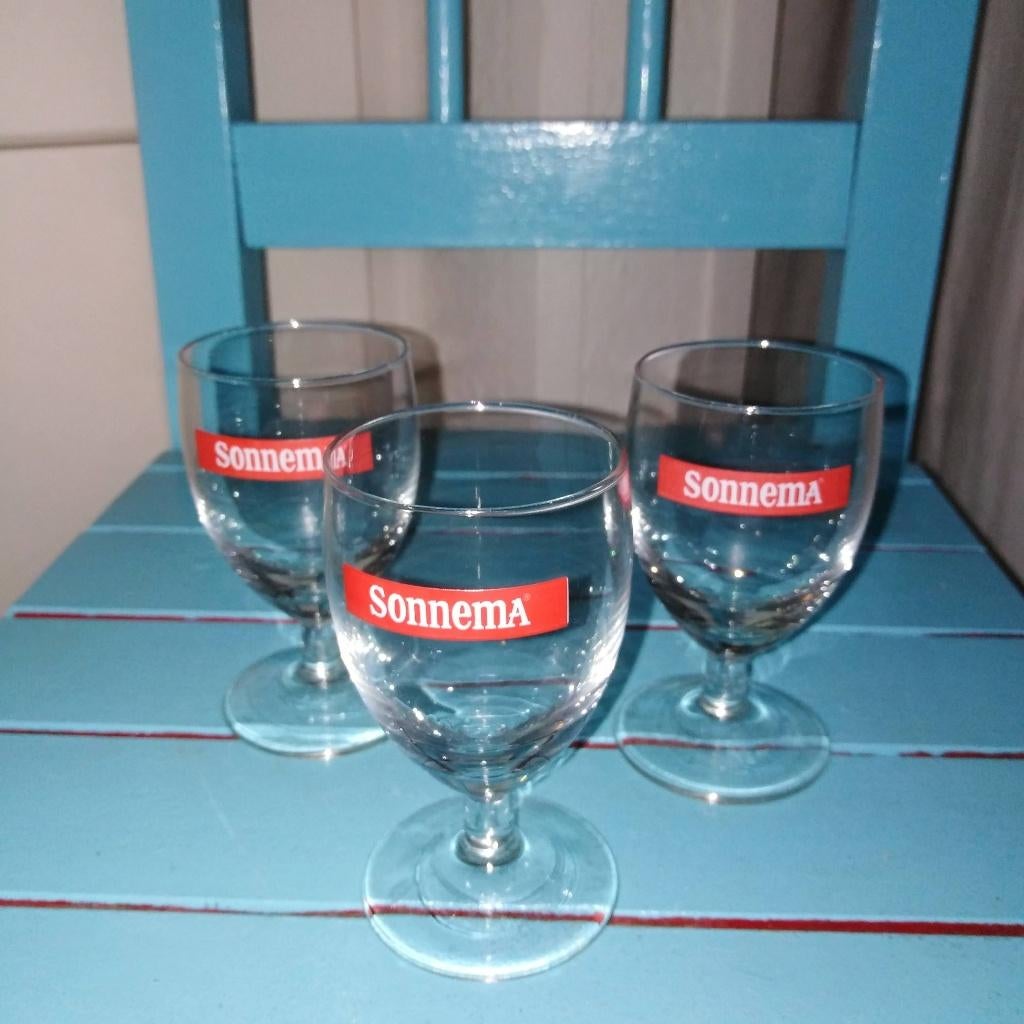 Sonnema borrelglaasjes 5 stuks, Verzamelen, Ophalen, Gebruikt, Borrel- of Shotglas