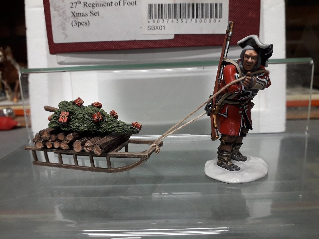 TINNEN BRITSE SOLDATEN SET uit BATTLE on SNOWSHOES in OVP, Ophalen of Verzenden, Landmacht, Amerika, Miniatuur of Beeldje