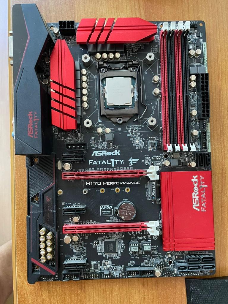 ASROCK Fatal1ty H170 + Intel i7 7700K 4,2GHZ 4 cores, Computers en Software, Moederborden, Gebruikt, Intel, DDR4, Ophalen