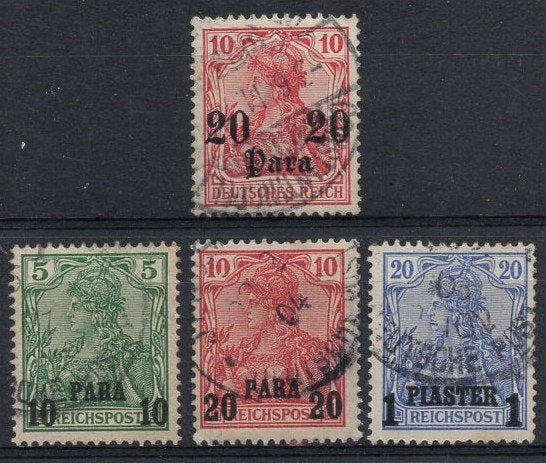 Auslandspostämter - Turkije, Verzenden, Overige periodes, Gestempeld