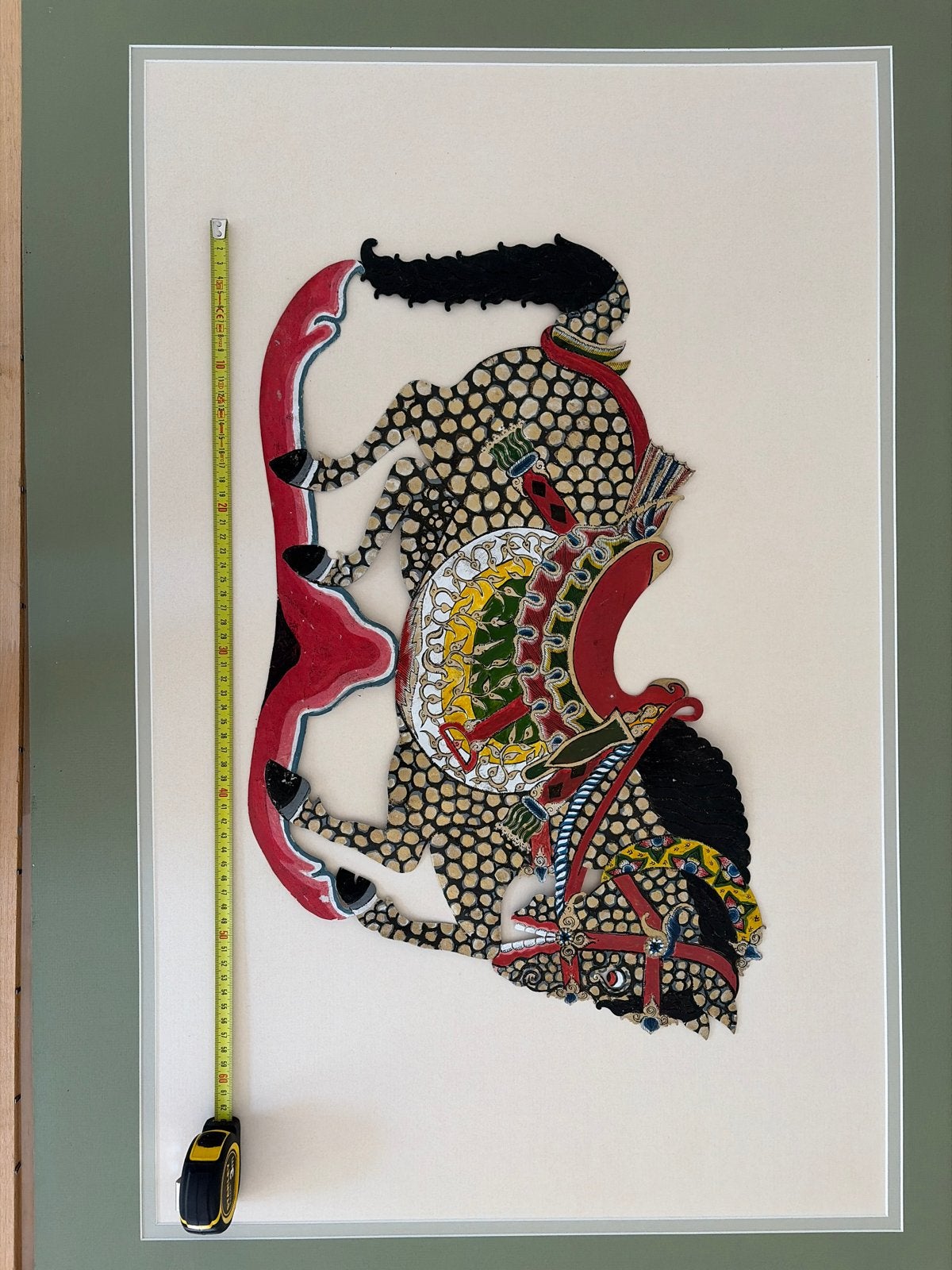 Wayang Kulit - Indonesisch schaduwpop kunstwerk, Antiek en Kunst, Natuurlijk materiaal, Handgemaakt, Ophalen of Verzenden, Indonesië