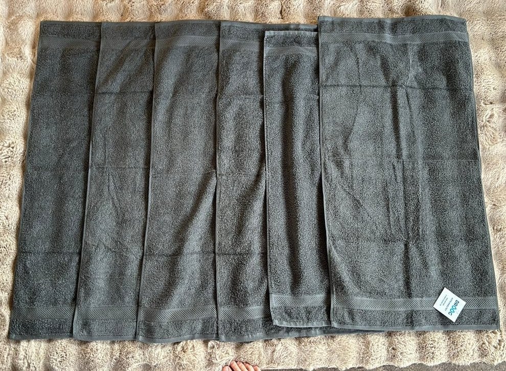 Handdoeken 6 stuks - 50x100cm, Ophalen of Verzenden, Nieuw, Grijs, Handdoek