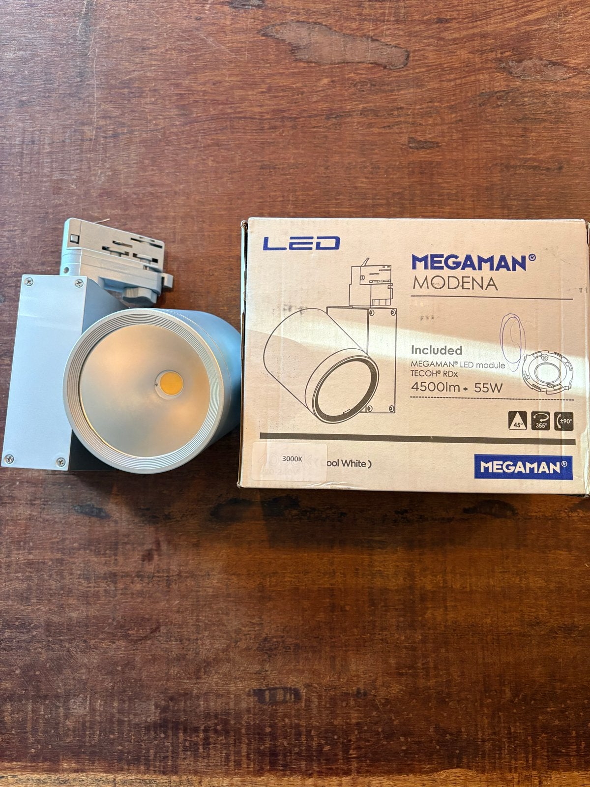 Megaman Modena LED Tracklight 55W 3000K, Wit, Megaman, Nieuw, Ophalen