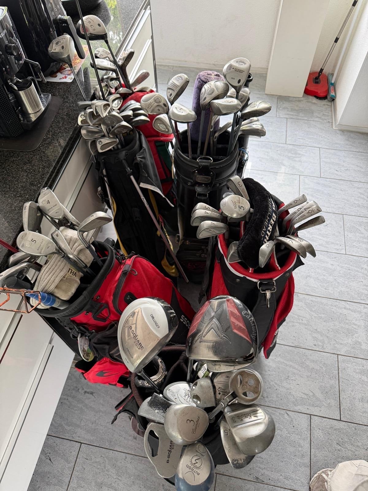 Grote collectie golfclubs en tassen - Diverse merken, Ophalen, Gebruikt, Club, Callaway