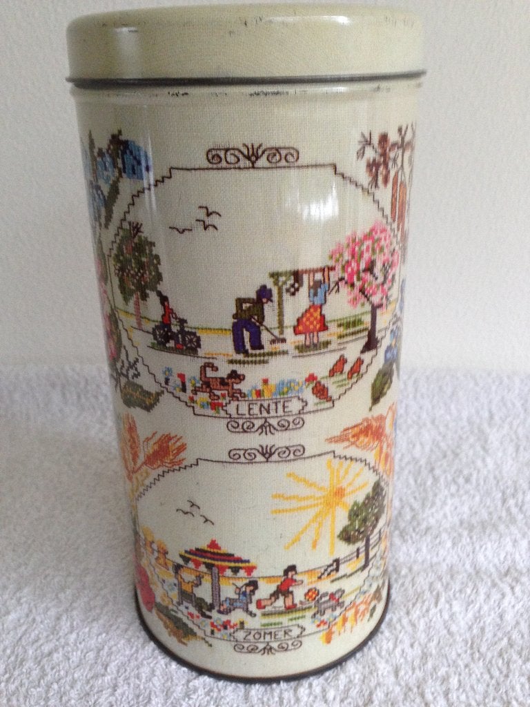 🍂ARKS, Retro/Vintage BESCHUITBLIK jaren 70., Verzamelen, Blikken, Verzenden, Gebruikt, Beschuit, Bolletje