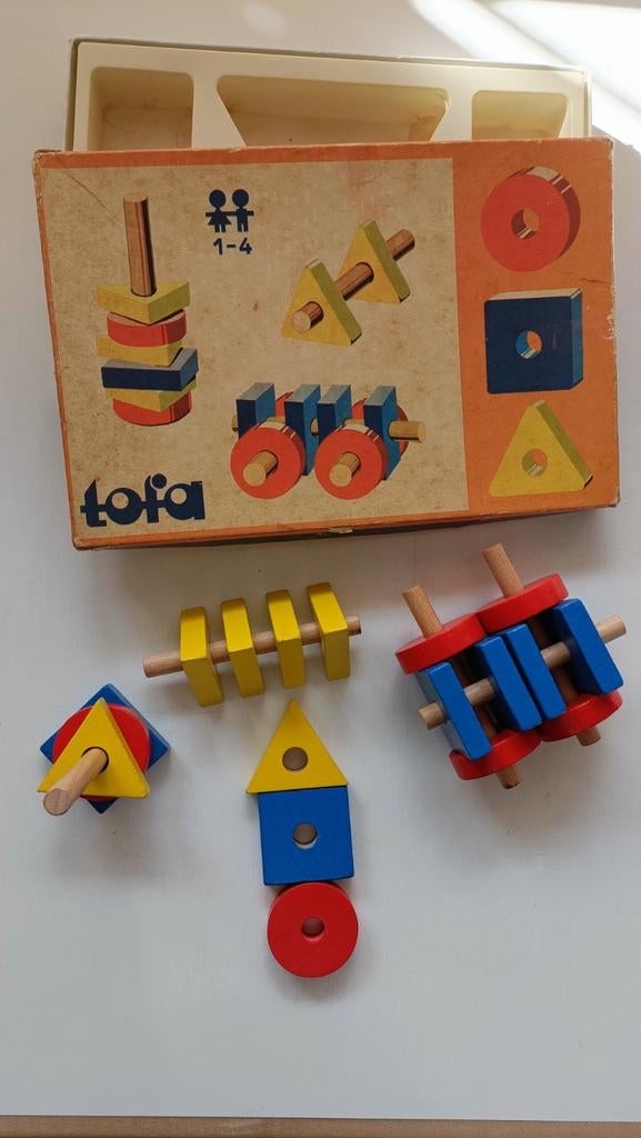 Vintage Tofa Houten Stapel- en Constructiespeelgoed, Ophalen of Verzenden, Gebruikt, Overige typen