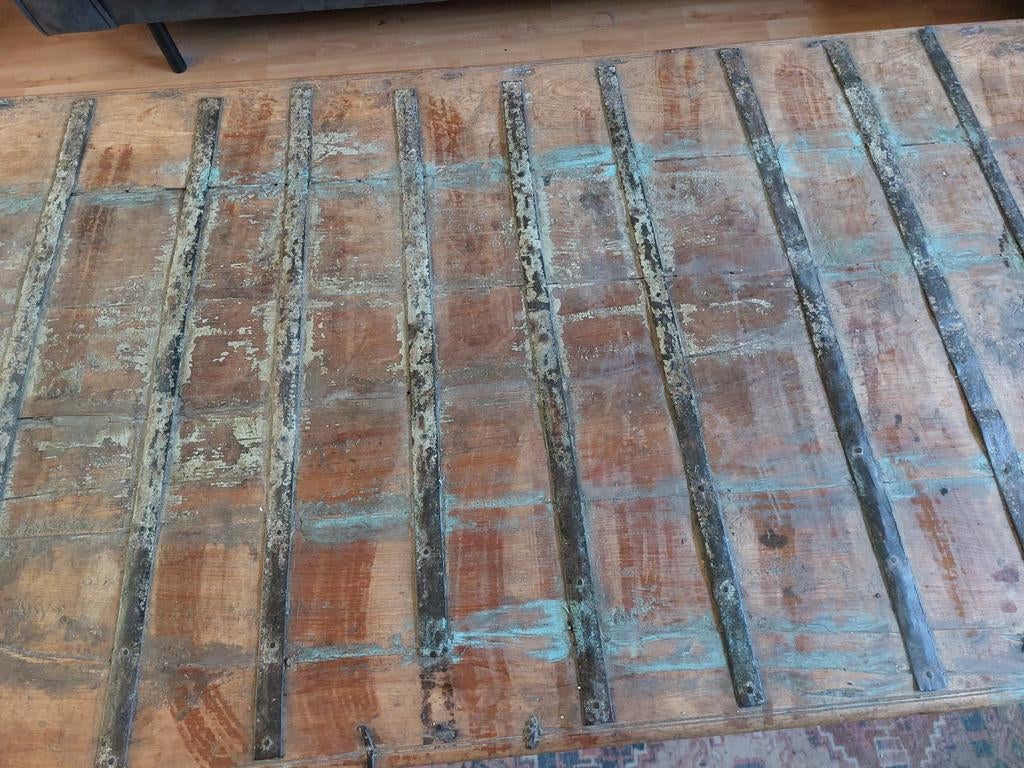 Antieke Indische dekenkist, Ophalen, Gebruikt, 50 tot 100 cm, 150 tot 200 cm