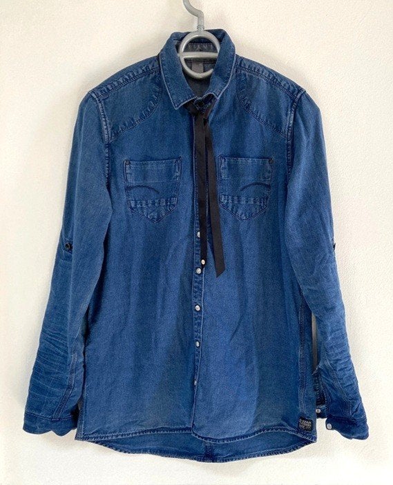 G-Star Raw denim overhemd, Blauw, Ophalen of Verzenden, Maat 36 (S), G-STAR RAW