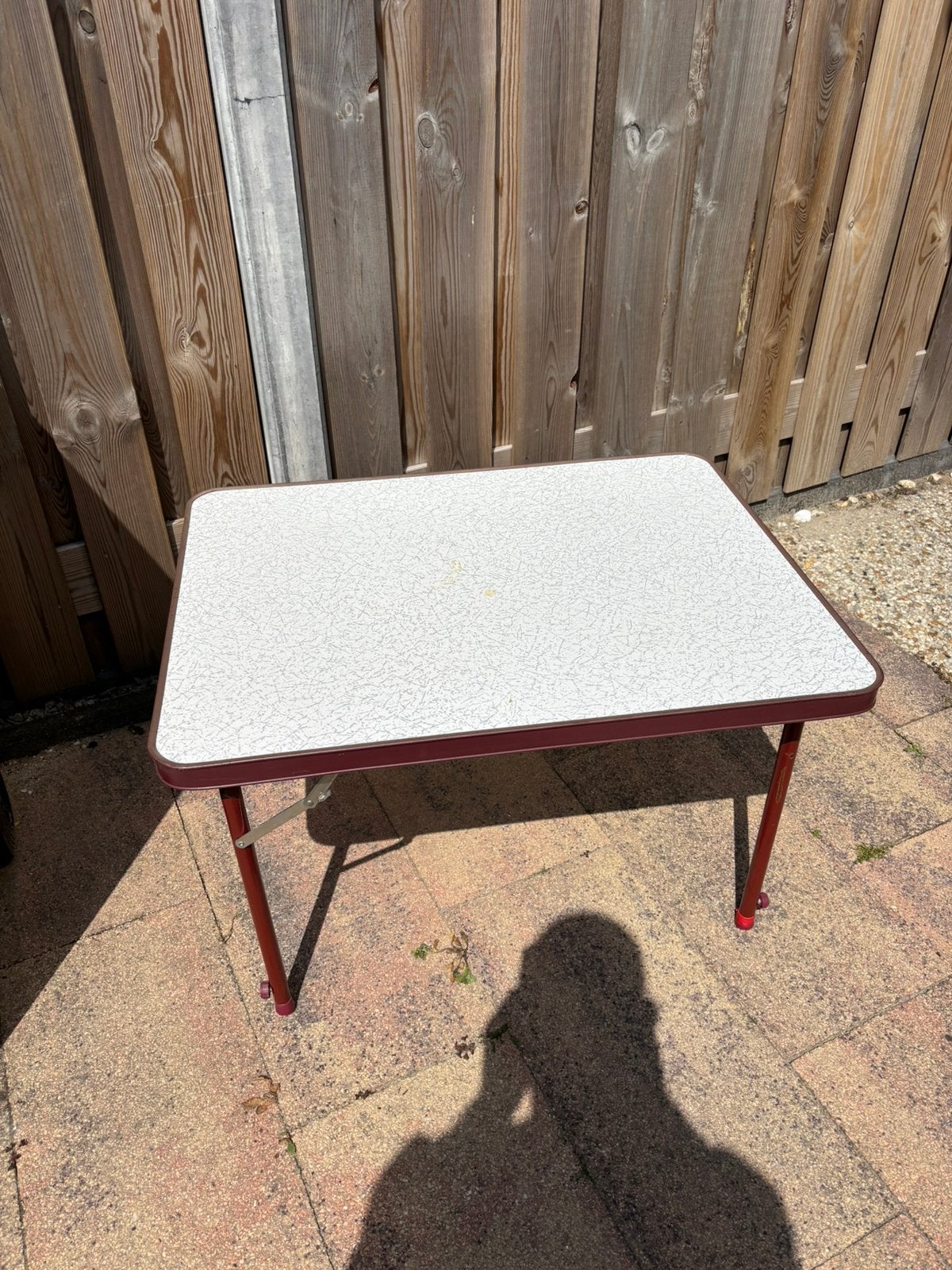 Campingtafel 80x83. Verstelbare hoogte., Ophalen, Gebruikt, Campingtafel