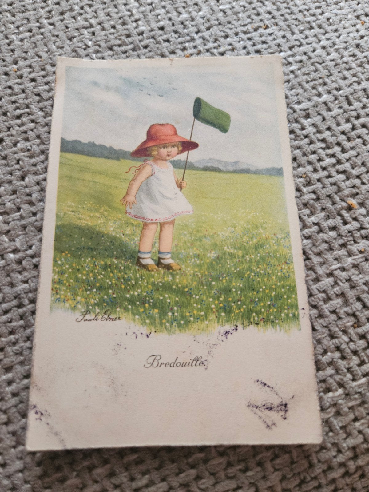 Pauli Ebner Meisje met hoed, Ophalen of Verzenden, Voor 1920, Gelopen