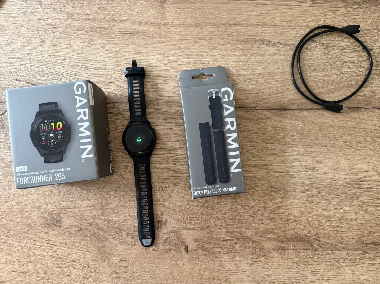 Garmin Forerunner 265, Ophalen, Gebruikt, Zwart, Waterdicht