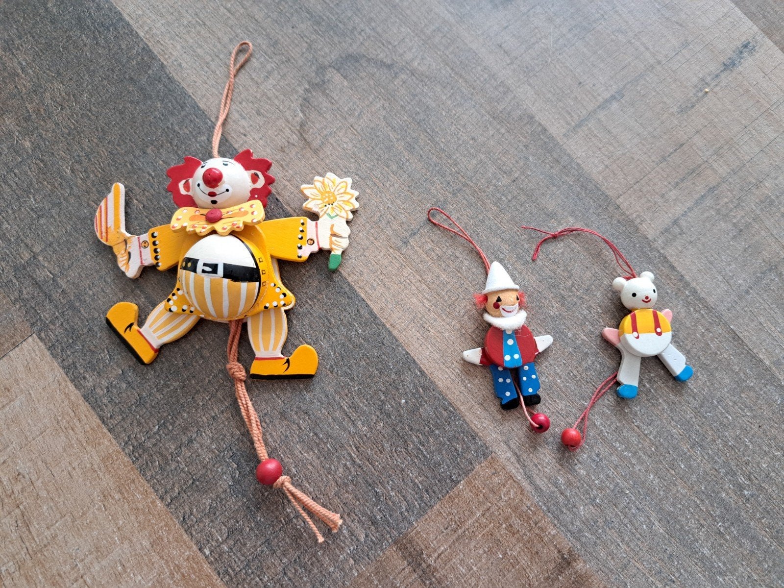 Vintage houten trekpoppetjes, Verzamelen, Ophalen of Verzenden
