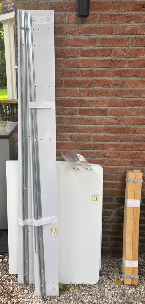 Compleet 1 persoons bed wit met matras, Ophalen, 30 tot 80 cm, Radiator, Zo goed als nieuw