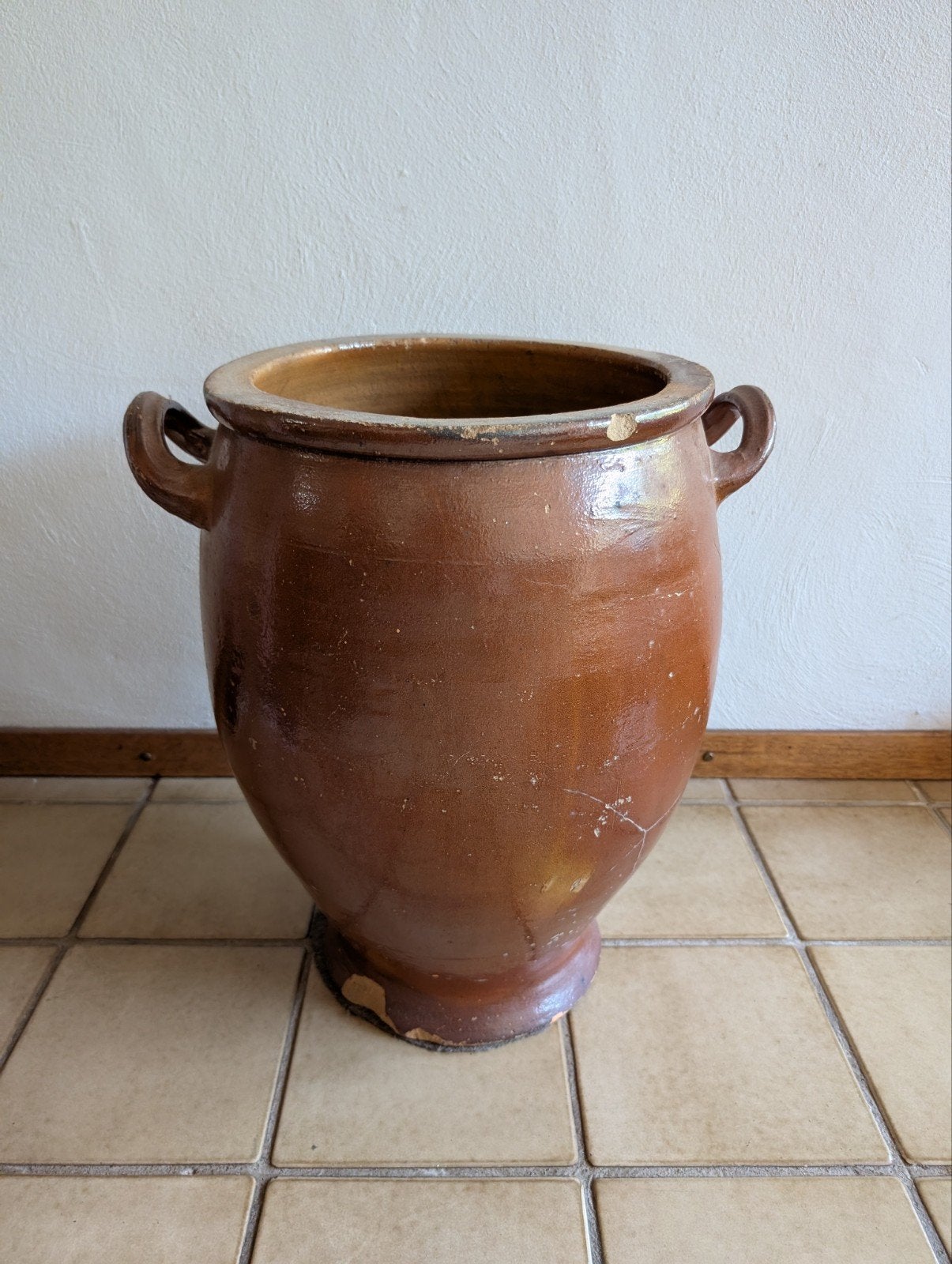 Antieke aardewerken paraplubak / pot, Ophalen