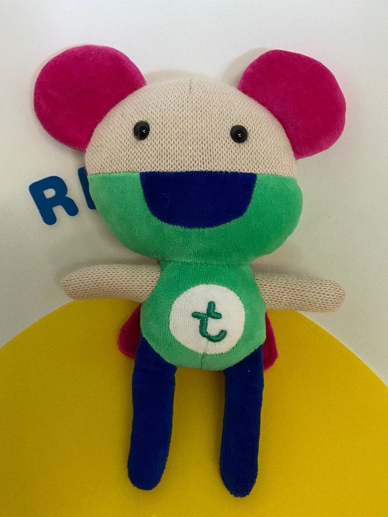 K2878 transavia muis met letter T op buik 3x, Ophalen of Verzenden, Zo goed als nieuw, Overige typen