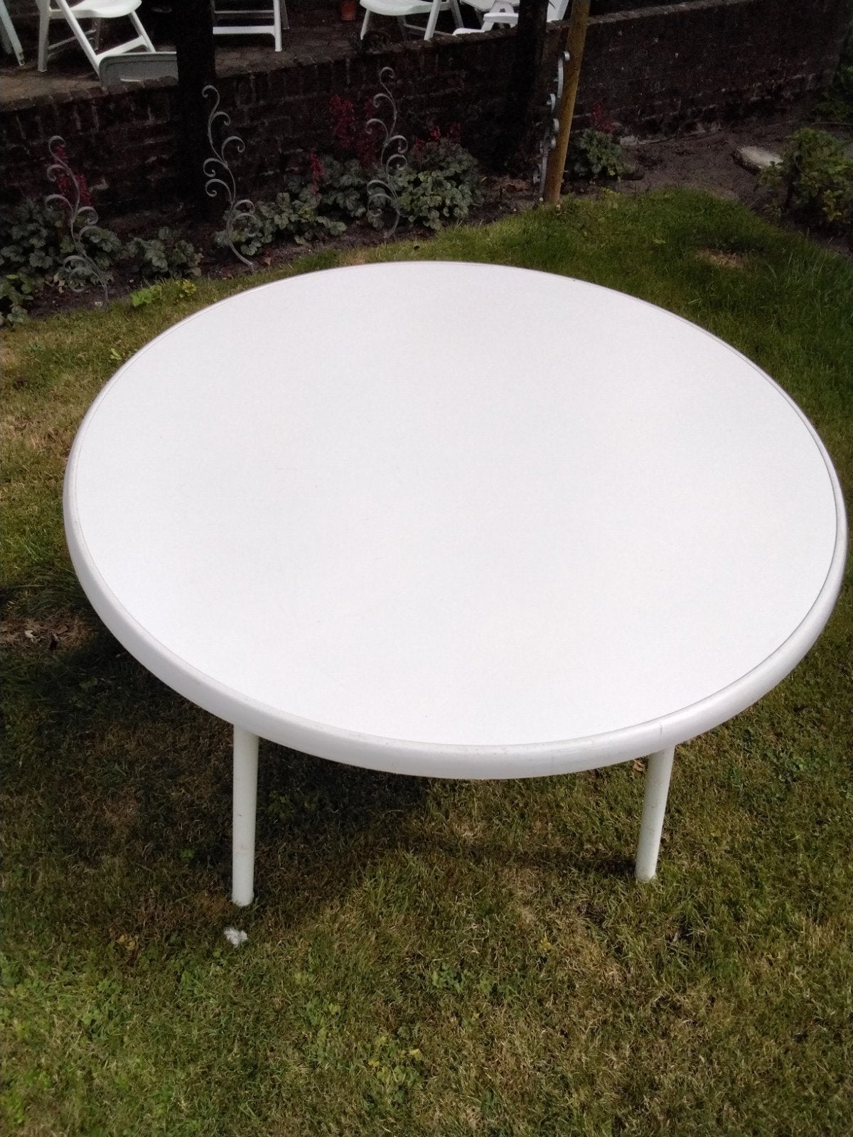 ronde inklapbare tafel, wit, kunststof, 100 cm, Huis en Inrichting, Tafels | Eettafels, Ophalen, Kunststof, 50 tot 100 cm, Rond