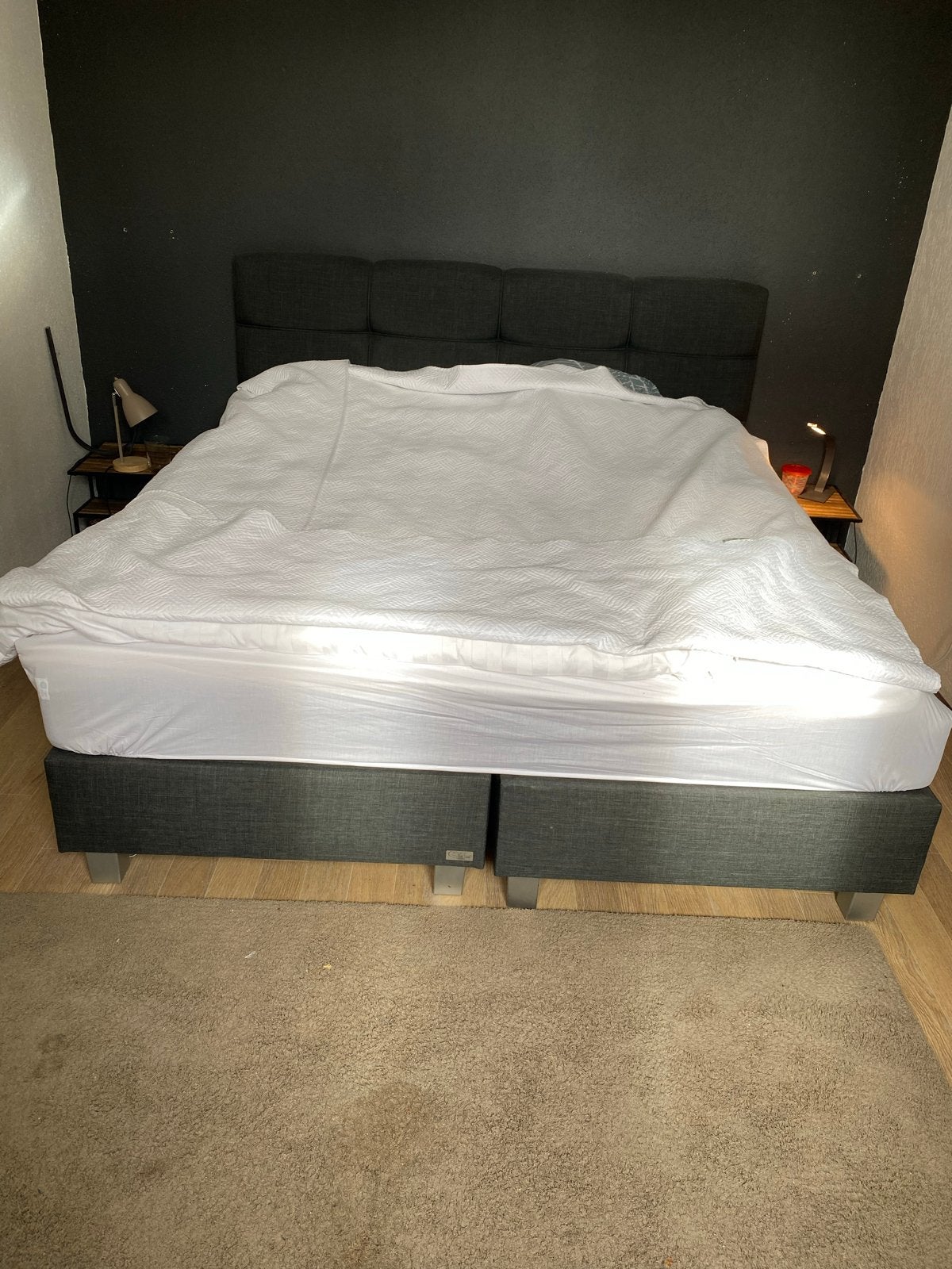 Boxspring Sleep Time Lifestyle - Grijs, Ophalen, Gebruikt, Tweepersoons, 180 cm