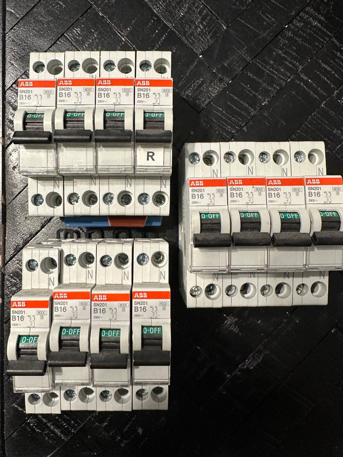 ABB groepenkast onderdelen B16 aardlek 3-fase, Doe-het-zelf en Verbouw, Ophalen, Gebruikt, Abb, Overige typen