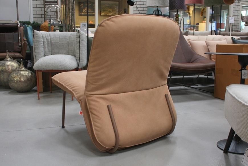 2 x prachtige luxe fauteuil CLIP Jess design metaal & leer, Huis en Inrichting, Fauteuils, Ophalen, 75 tot 100 cm, Zo goed als nieuw