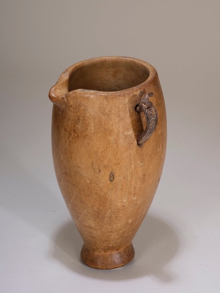 260951 - Afrikaans Wooden Karamojong / Karimojong milk jug, Ophalen of Verzenden
