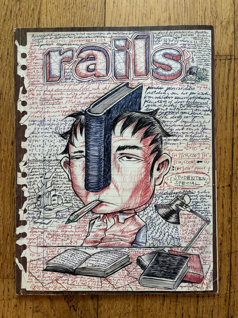 NS maandblad Rails. Illustratie cover Raoul Deleo, Ophalen of Verzenden, Zo goed als nieuw