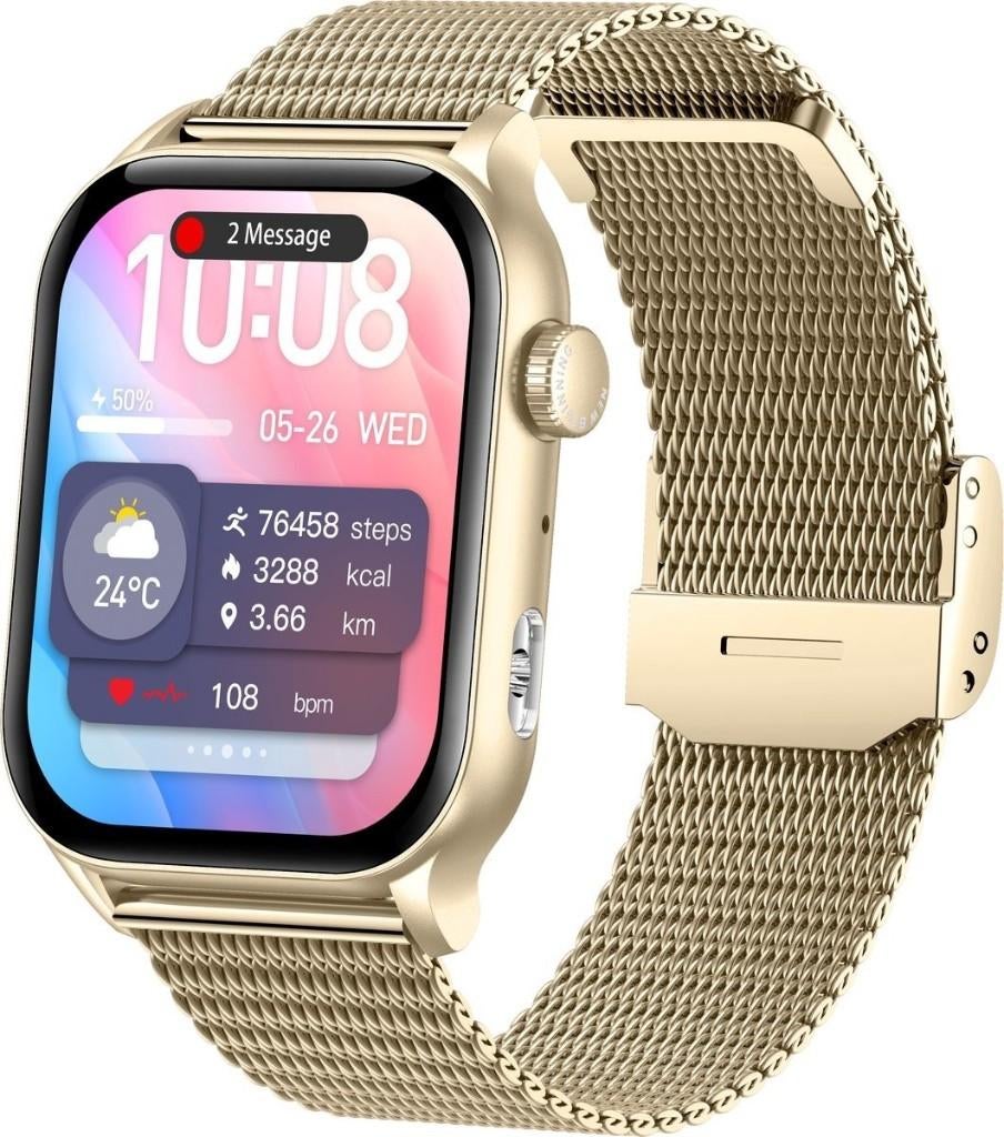 ParyaOfficial, GoldSmartwatch, Stappentelle, ActivityTracker, Verzenden, Nieuw, Polshorloge, Overige merken