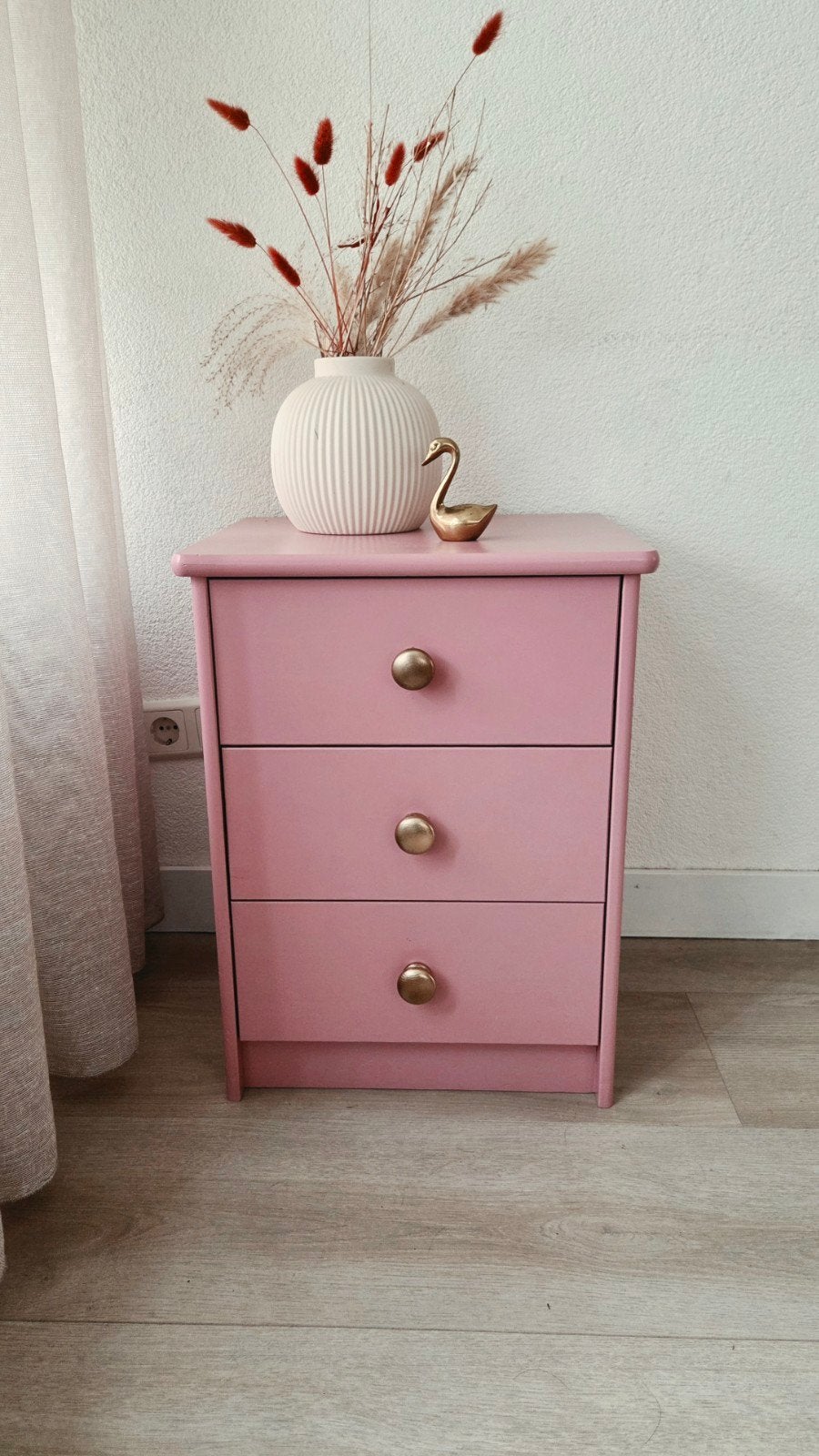ladenkastje.  oud roze ,roze., Ophalen, Minder dan 50 cm, 3 of 4 laden, Minder dan 100 cm