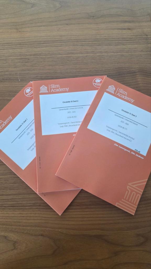 Slim Academy Geneeskunde Utrecht: Circulatie 3, Boeken, Studieboeken en Cursussen, Ophalen, Beta, Nieuw, WO