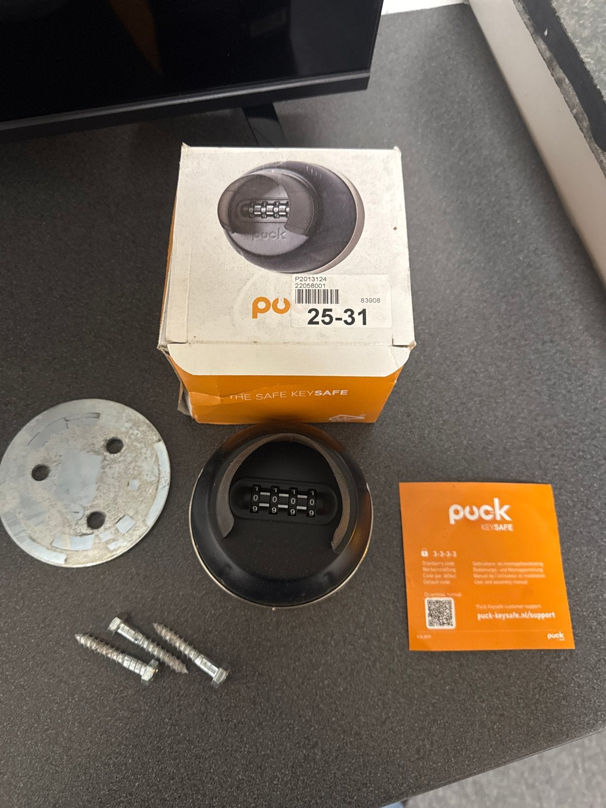 Puck Sleutelkluis - Veilige sleutelopslag met code, Ophalen of Verzenden, Zo goed als nieuw, Overige materialen, Slot