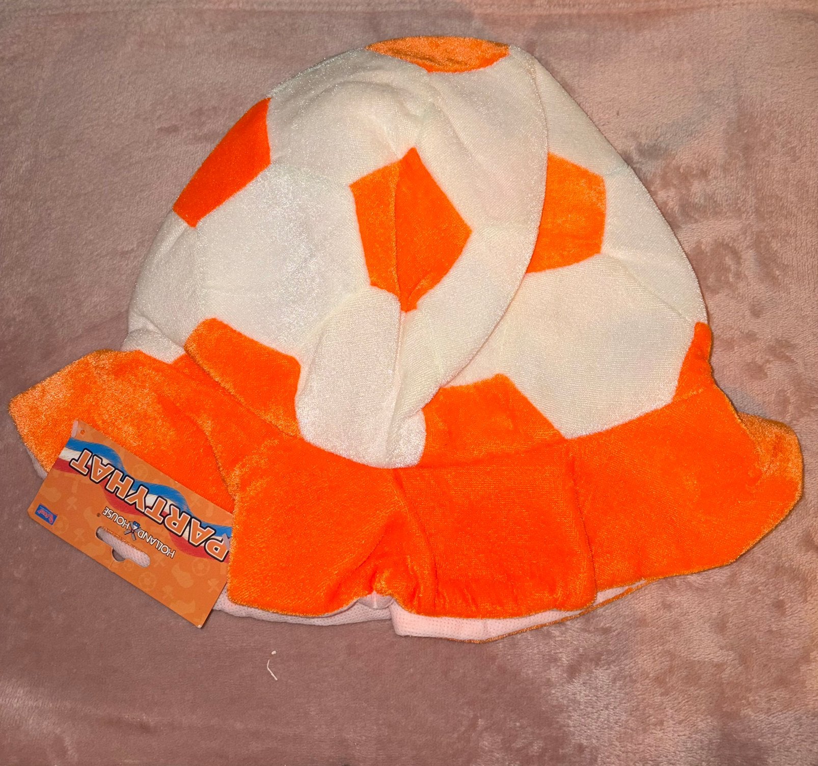 Oranje voetbal funhoed, Ophalen of Verzenden, Nieuw, Feestartikel, Oranje of Koningsdag