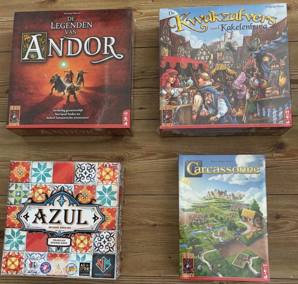Bordspellen: Azul, Carcassonne, De Kwakzalvers, De Legenden, Hobby en Vrije tijd, Gezelschapsspellen | Bordspellen, Een of twee spelers