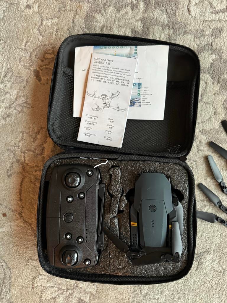 Compacte 4K Drone met Tas, Extra's & Controller, Audio, Tv en Foto, Drones, Zo goed als nieuw, Cameradrone, Topkwaliteit, Overige merken