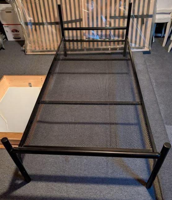 Metalen bed 90x200cm, Ophalen, 90 cm, Eenpersoons, Zo goed als nieuw